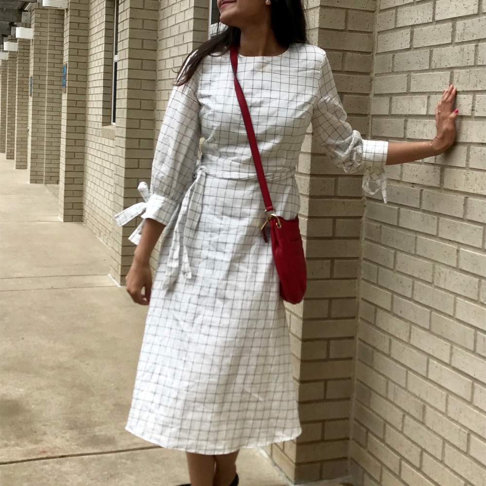 WHO WHAT WEAR white cotton dress